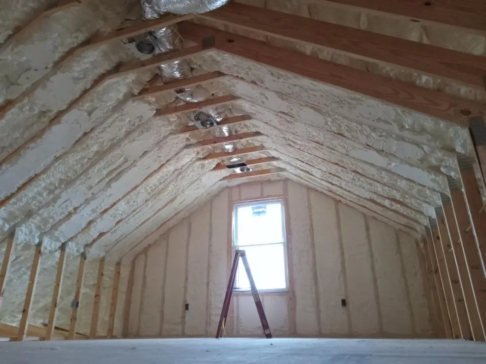 Spray foam roofing application for Crawl Space Insulation project in Cottage Grove